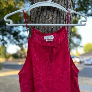 Basic Editions Vintage Strapless Dress in Vibrant Red